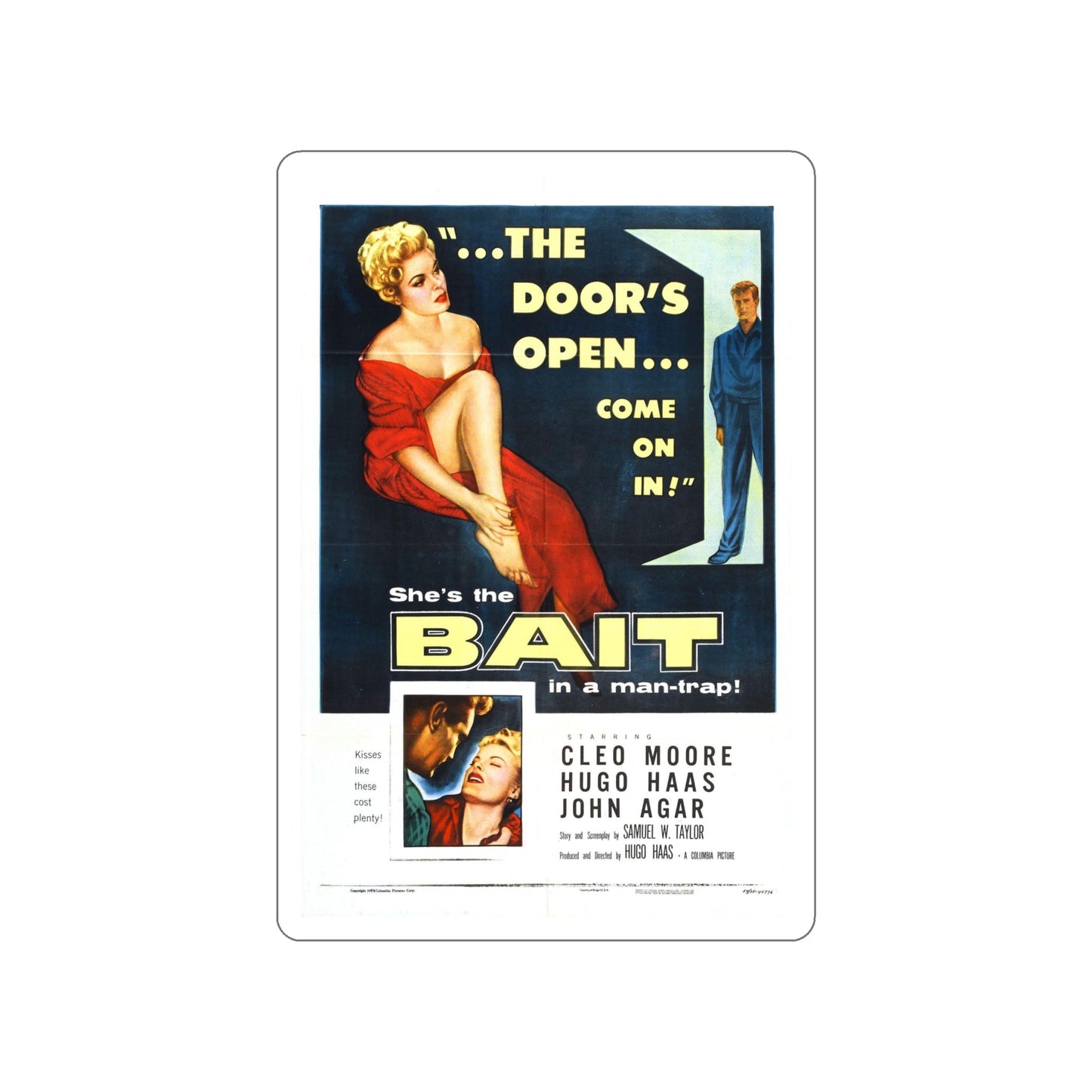 BAIT 1954 Movie Poster STICKER Vinyl Die-Cut Decal-6 Inch-The Sticker Space