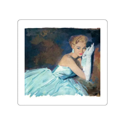 Bait by Nell Lamburn, Woman's Journal illustration (Magazine Illustration) STICKER Vinyl Die-Cut Decal White Die-Cut 2 Inch - The Sticker Space