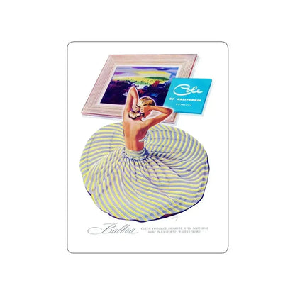 Balboa Cole, Harper's Bazaar, 1948 (Magazine Illustration) STICKER Vinyl Die-Cut Decal - The Sticker Space