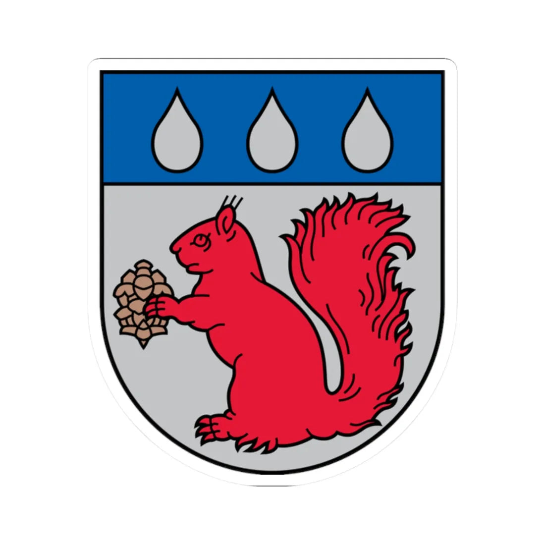 Baldones novads COA (Latvia) (Coat of Arms) STICKER Vinyl Kiss-Cut Decal 2 Inch White - The Sticker Space