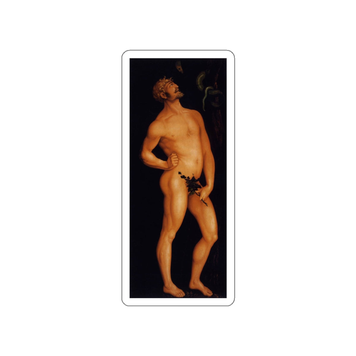 BALDUNG GRIEN, Hans - allegory -Adam (Artwork) STICKER Vinyl Die-Cut Decal-White-The Sticker Space