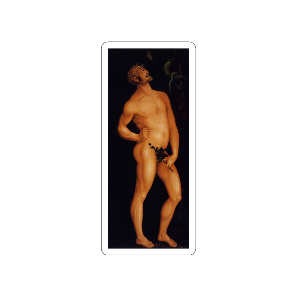 BALDUNG GRIEN, Hans - allegory -Adam (Artwork) STICKER Vinyl Die-Cut Decal-White-The Sticker Space