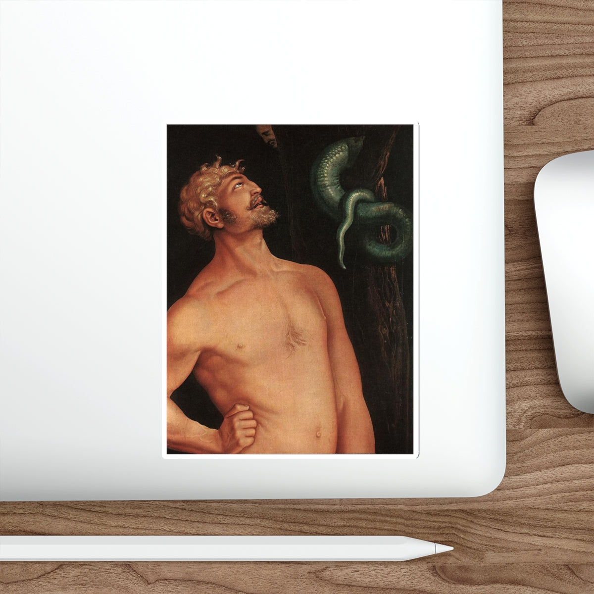 BALDUNG GRIEN, Hans - allegory -Adam (detail) (Artwork) STICKER Vinyl Die-Cut Decal-The Sticker Space