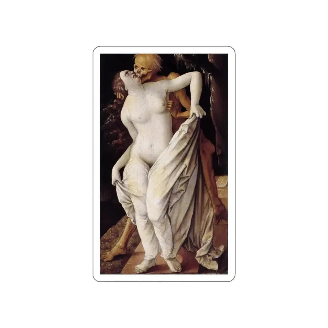 BALDUNG GRIEN, Hans - allegory -Death and the Maiden (Artwork) STICKER Vinyl Die-Cut Decal White Die-Cut 5 Inch - The Sticker Space