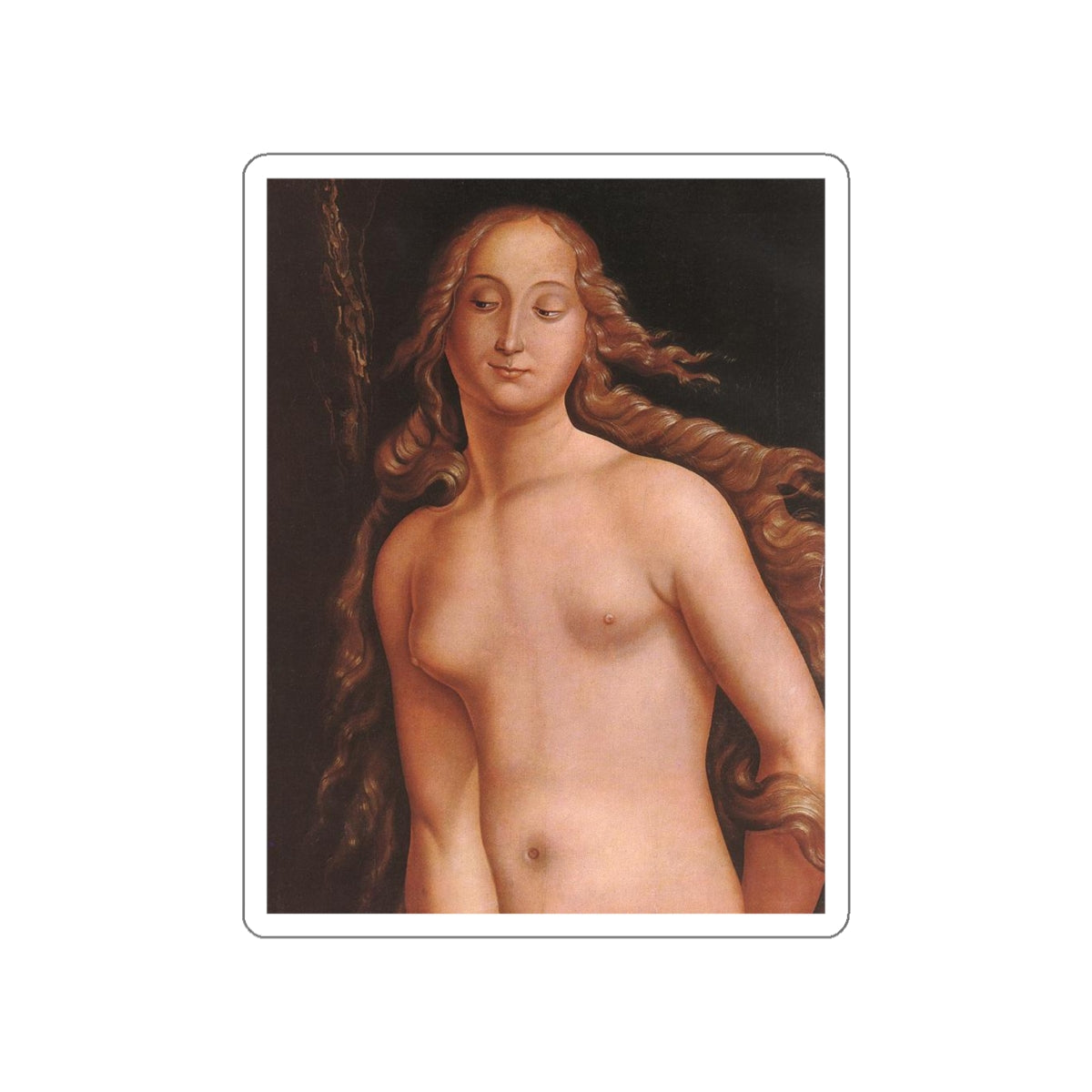 BALDUNG GRIEN, Hans - allegory -Eve (detail) (Artwork) STICKER Vinyl Die-Cut Decal-White-The Sticker Space