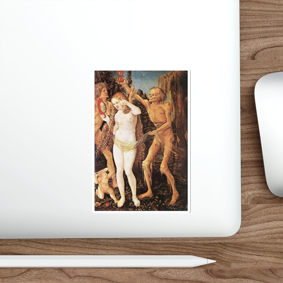 BALDUNG GRIEN, Hans - allegory -Three Ages of the Woman and the Death (Artwork) STICKER Vinyl Die-Cut Decal-The Sticker Space