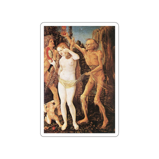 BALDUNG GRIEN, Hans - allegory -Three Ages of the Woman and the Death (Artwork) STICKER Vinyl Die-Cut Decal-White-The Sticker Space