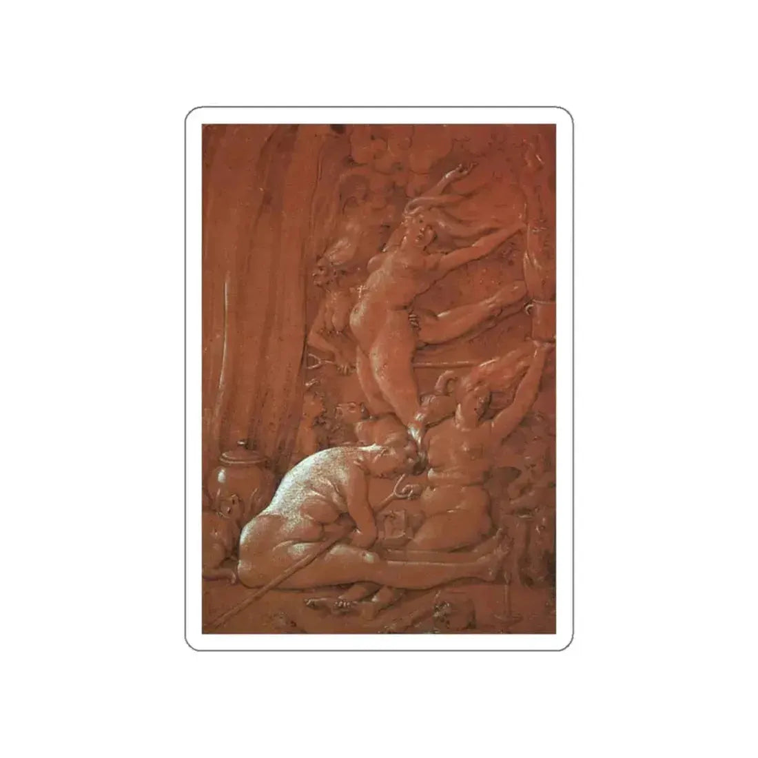 BALDUNG GRIEN, Hans - Departing for the Sabbath (Artwork) STICKER Vinyl Die-Cut Decal White Die-Cut 2 Inch - The Sticker Space