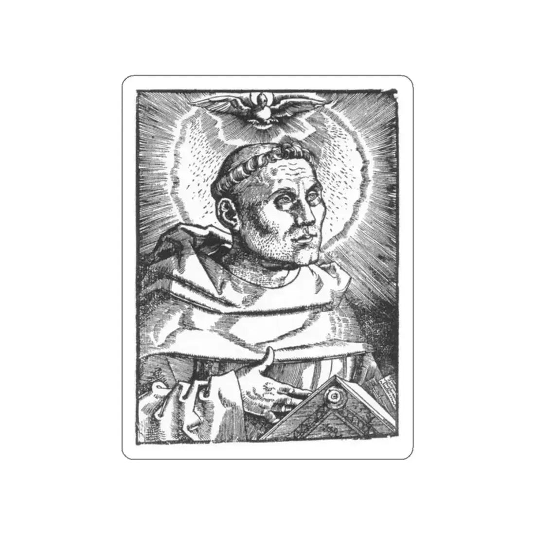 BALDUNG GRIEN, Hans - graphics - Portrait of Martin Luther (Artwork) STICKER Vinyl Die-Cut Decal White Die-Cut 2 Inch - The Sticker Space