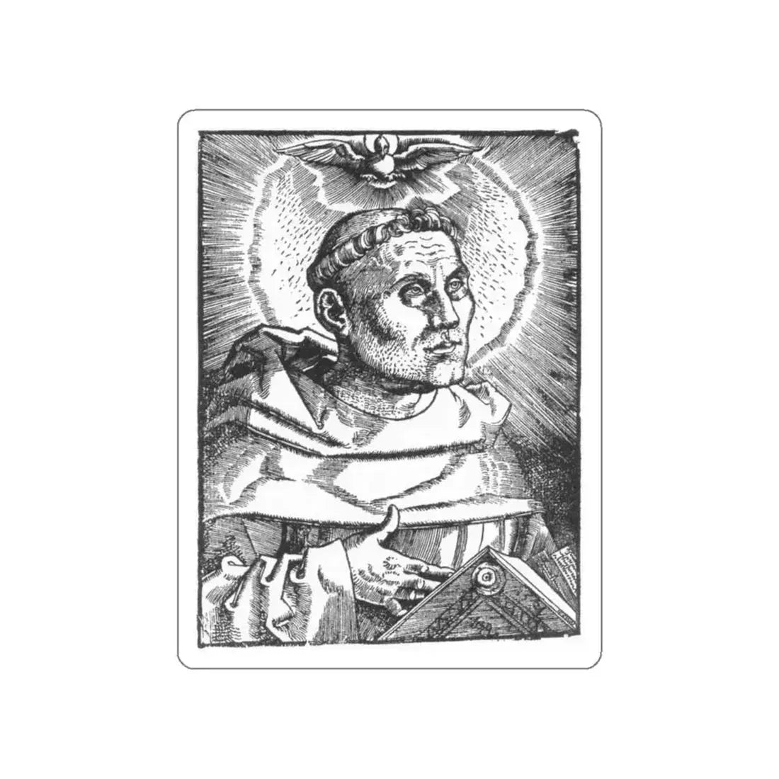 BALDUNG GRIEN, Hans - graphics - Portrait of Martin Luther (Artwork) STICKER Vinyl Die-Cut Decal White Die-Cut 5 Inch - The Sticker Space