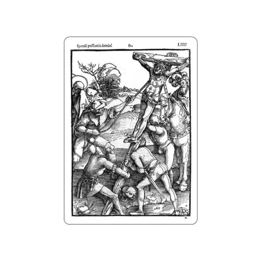 BALDUNG GRIEN, Hans - graphics - The Erection of the Cross (Artwork) STICKER Vinyl Die-Cut Decal White Die-Cut 2 Inch - The Sticker Space