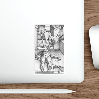 BALDUNG GRIEN, Hans - graphics - The Groom Bewitched (Artwork) STICKER Vinyl Die-Cut Decal-The Sticker Space