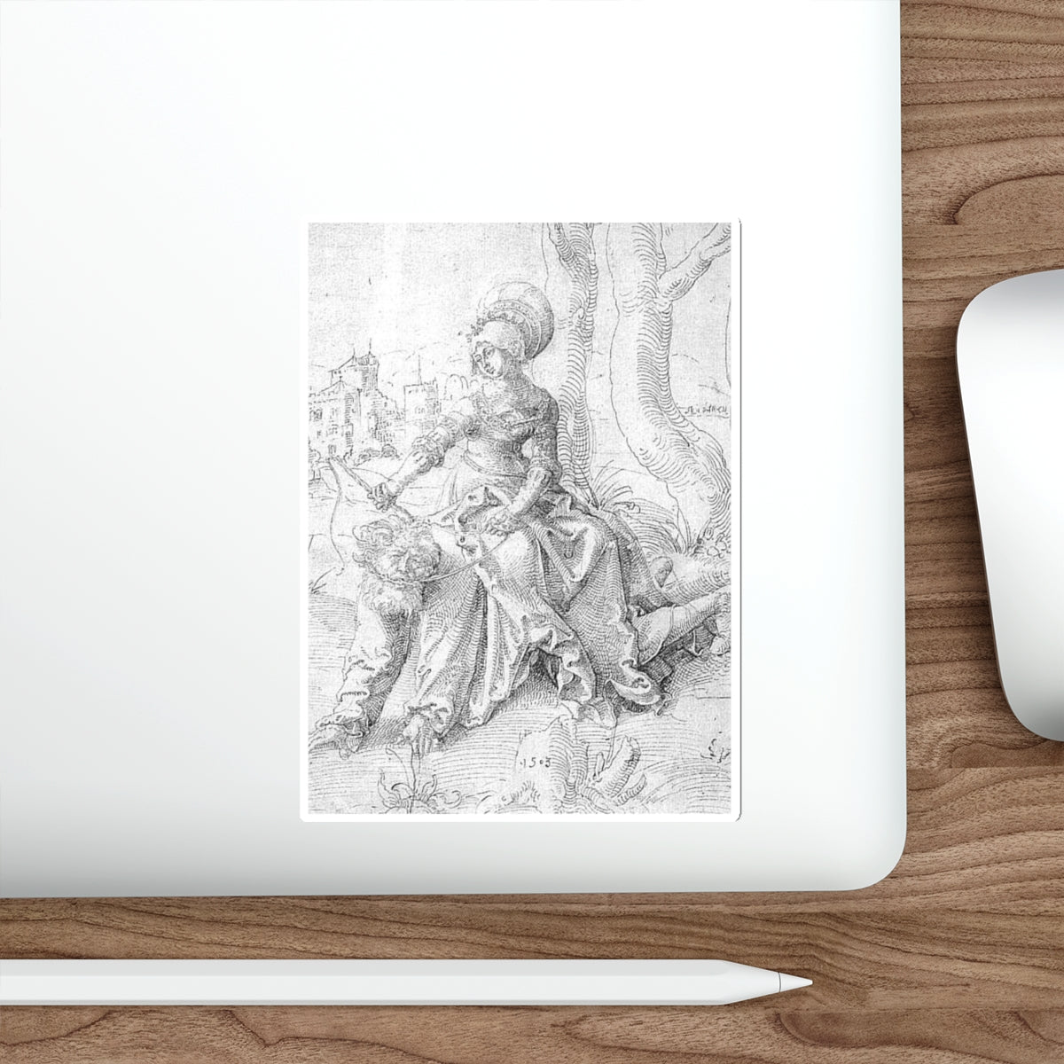 BALDUNG GRIEN, Hans - Phyllis and Aristotle (Artwork) STICKER Vinyl Die-Cut Decal-The Sticker Space