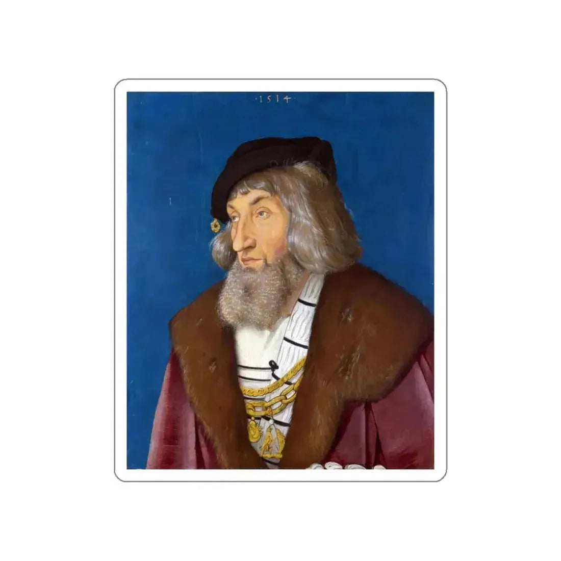 BALDUNG GRIEN, Hans - Portrait of a Man (Artwork) STICKER Vinyl Die-Cut Decal White Die-Cut 6 Inch - The Sticker Space