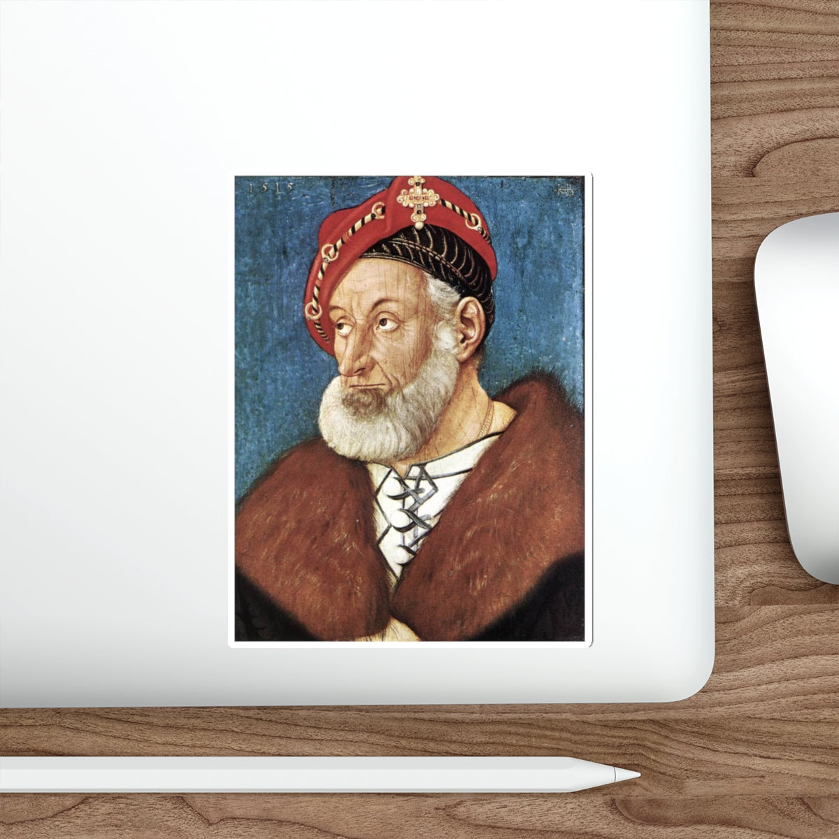 BALDUNG GRIEN, Hans - portraits - Count Christoph I of Baden (Artwork) STICKER Vinyl Die-Cut Decal-The Sticker Space