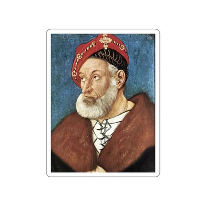 BALDUNG GRIEN, Hans - portraits - Count Christoph I of Baden (Artwork) STICKER Vinyl Die-Cut Decal White Die-Cut 4 Inch - The Sticker Space