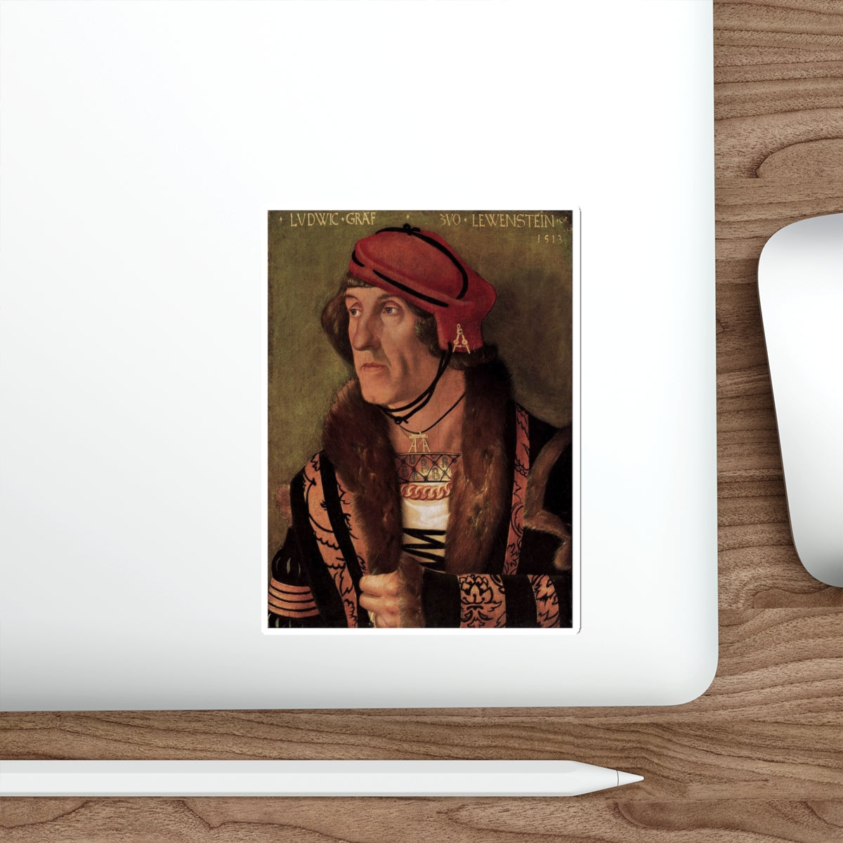 BALDUNG GRIEN, Hans - portraits - Ludwig, Count von Lowenstein (Artwork) STICKER Vinyl Die-Cut Decal-The Sticker Space