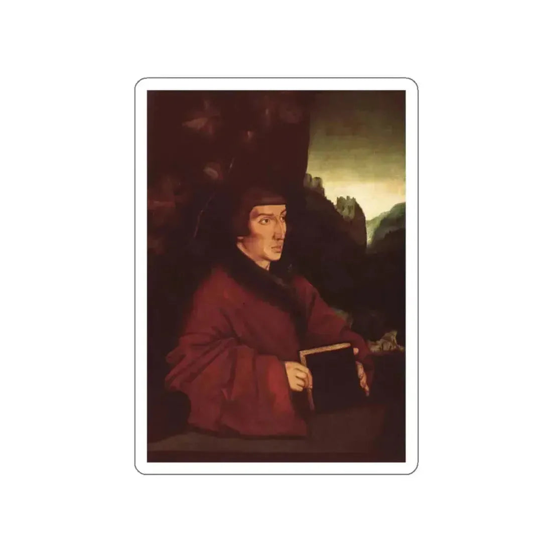 BALDUNG GRIEN, Hans - portraits - Portrait of Ambroise Volmar Keller (Artwork) STICKER Vinyl Die-Cut Decal White Die-Cut 2 Inch - The Sticker Space