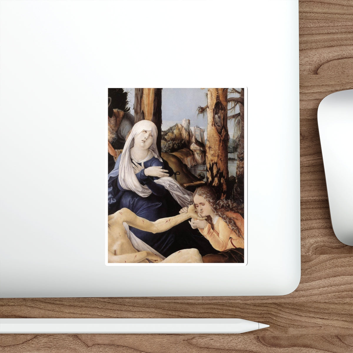 BALDUNG GRIEN, Hans - religious - The Lamentation of Christ (detail) (Artwork) STICKER Vinyl Die-Cut Decal-The Sticker Space