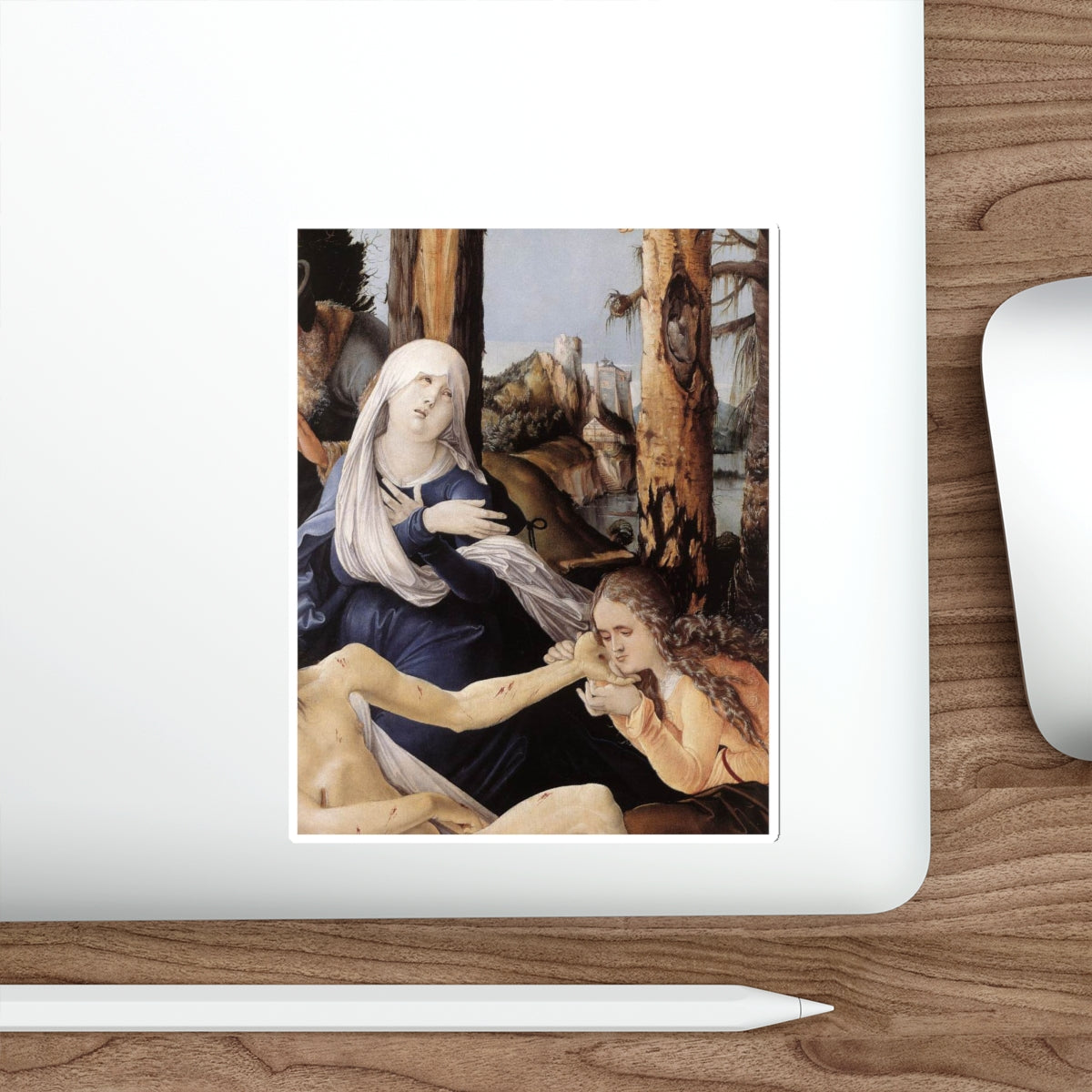 BALDUNG GRIEN, Hans - religious - The Lamentation of Christ (detail) (Artwork) STICKER Vinyl Die-Cut Decal-The Sticker Space