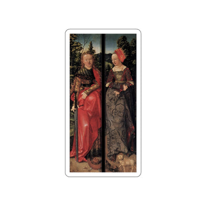 BALDUNG GRIEN, Hans - religious - Three Kings Altarpiece (closed) (Artwork) STICKER Vinyl Die-Cut Decal-White-The Sticker Space