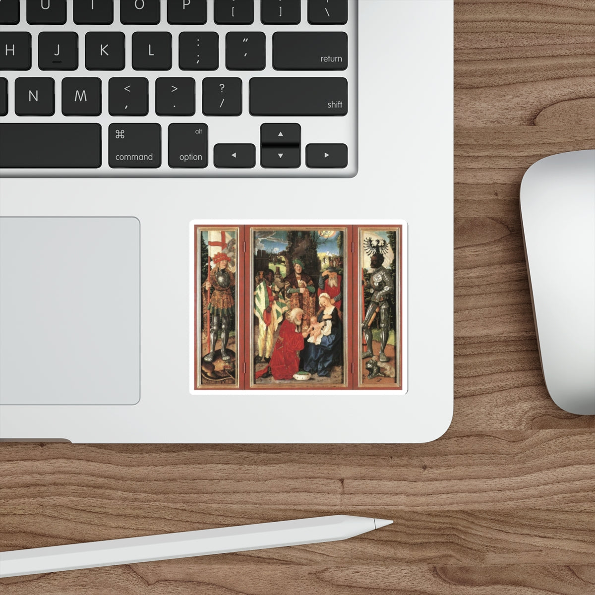 BALDUNG GRIEN, Hans - religious - Three Kings Altarpiece (open) (Artwork) STICKER Vinyl Die-Cut Decal-The Sticker Space