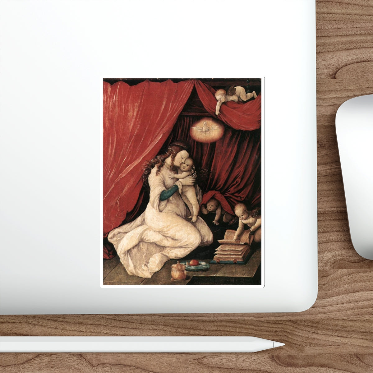 BALDUNG GRIEN, Hans - religious - Virgin and Child in a Room (Artwork) STICKER Vinyl Die-Cut Decal-The Sticker Space