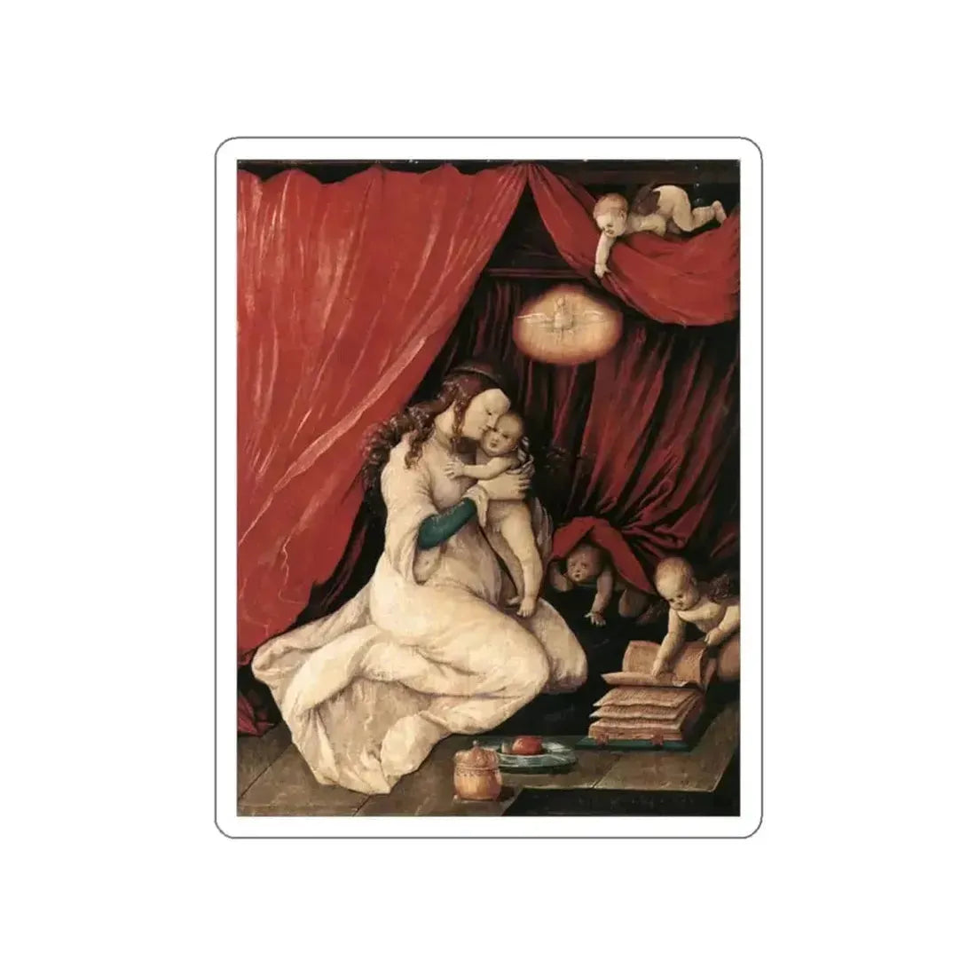 BALDUNG GRIEN, Hans - religious - Virgin and Child in a Room (Artwork) STICKER Vinyl Die-Cut Decal - The Sticker Space