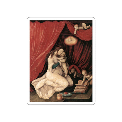 BALDUNG GRIEN, Hans - religious - Virgin and Child in a Room (Artwork) STICKER Vinyl Die-Cut Decal-White-The Sticker Space