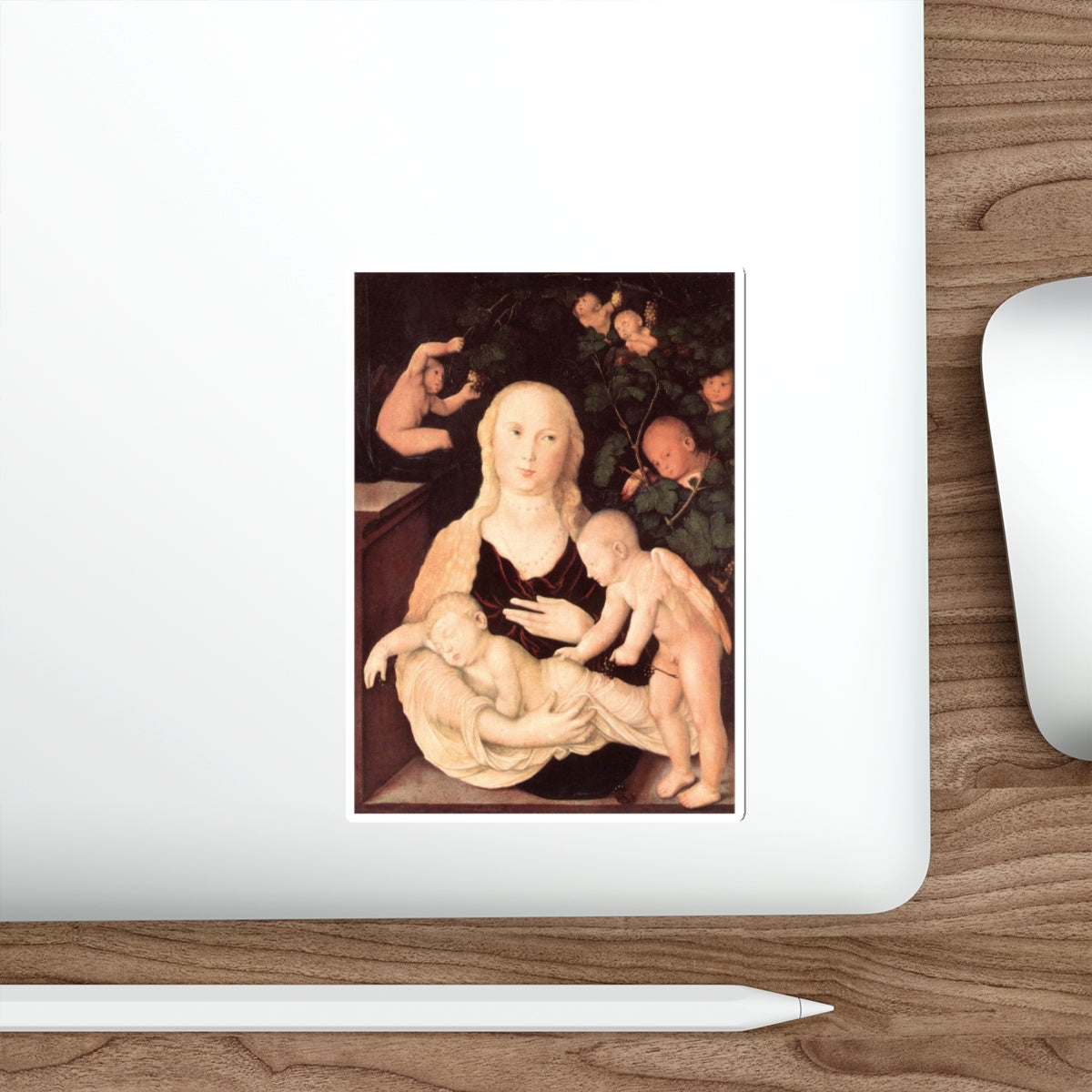 BALDUNG GRIEN, Hans - religious - Virgin of the Vine Trellis (Artwork) STICKER Vinyl Die-Cut Decal-The Sticker Space