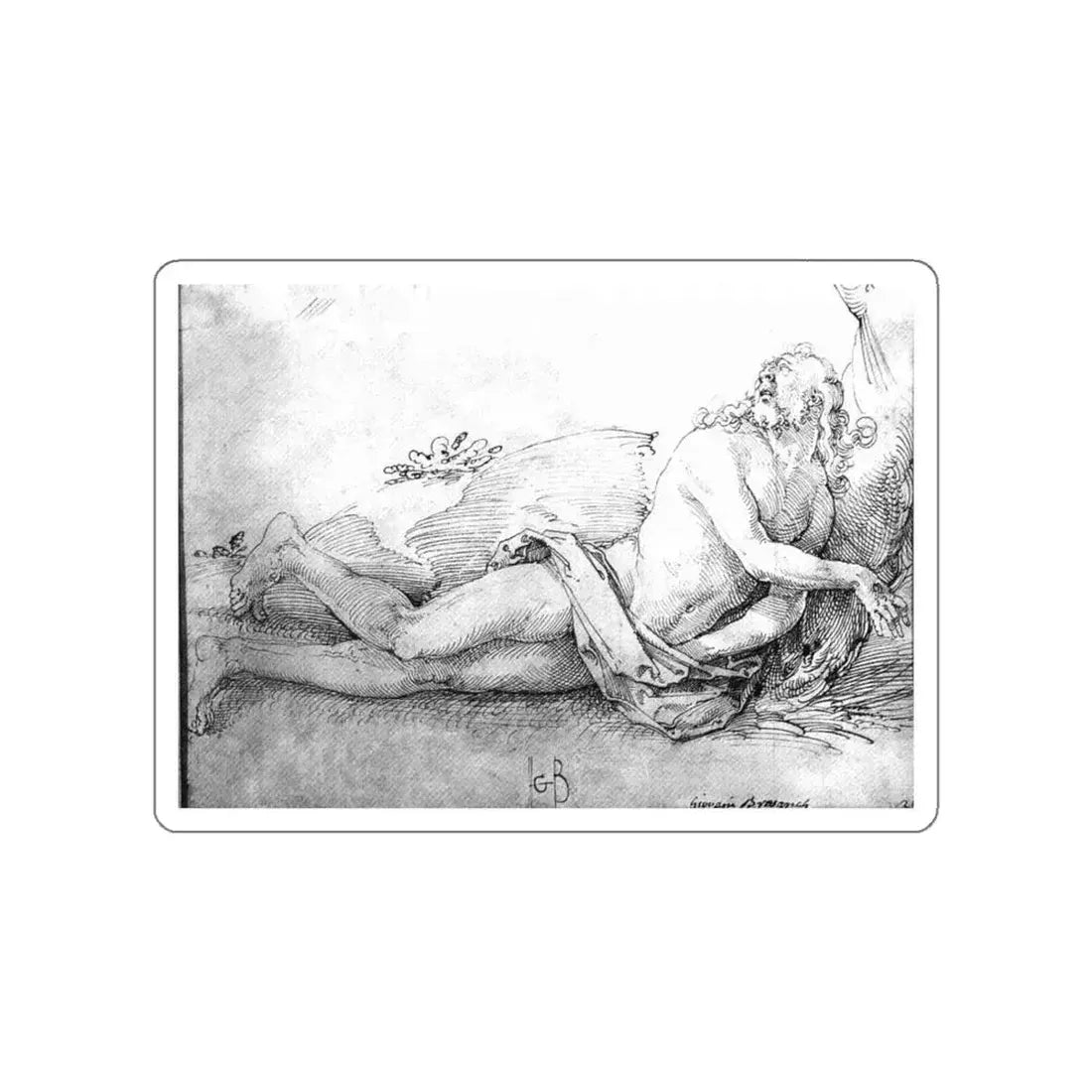 BALDUNG GRIEN, Hans - The Dead Christ (Artwork) STICKER Vinyl Die-Cut Decal White Die-Cut 4 Inch - The Sticker Space