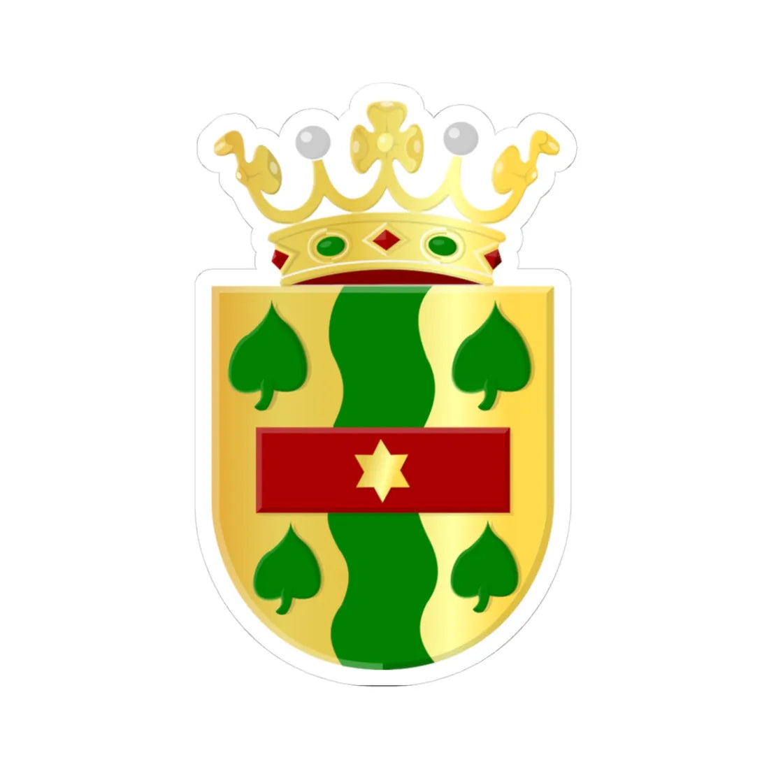 Balk wapen (Netherlands) (Coat of Arms) STICKER Vinyl Kiss-Cut Decal 3 Inch White - The Sticker Space