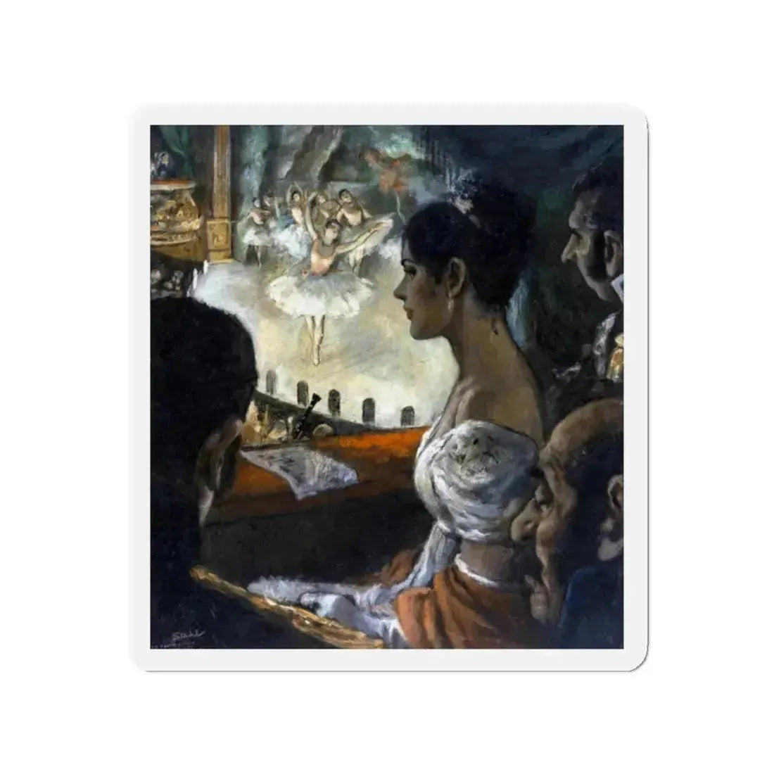 Ballet (1945) (Magazine Illustration) Refrigerator Magnet 2 Inch Die-Cut - The Sticker Space