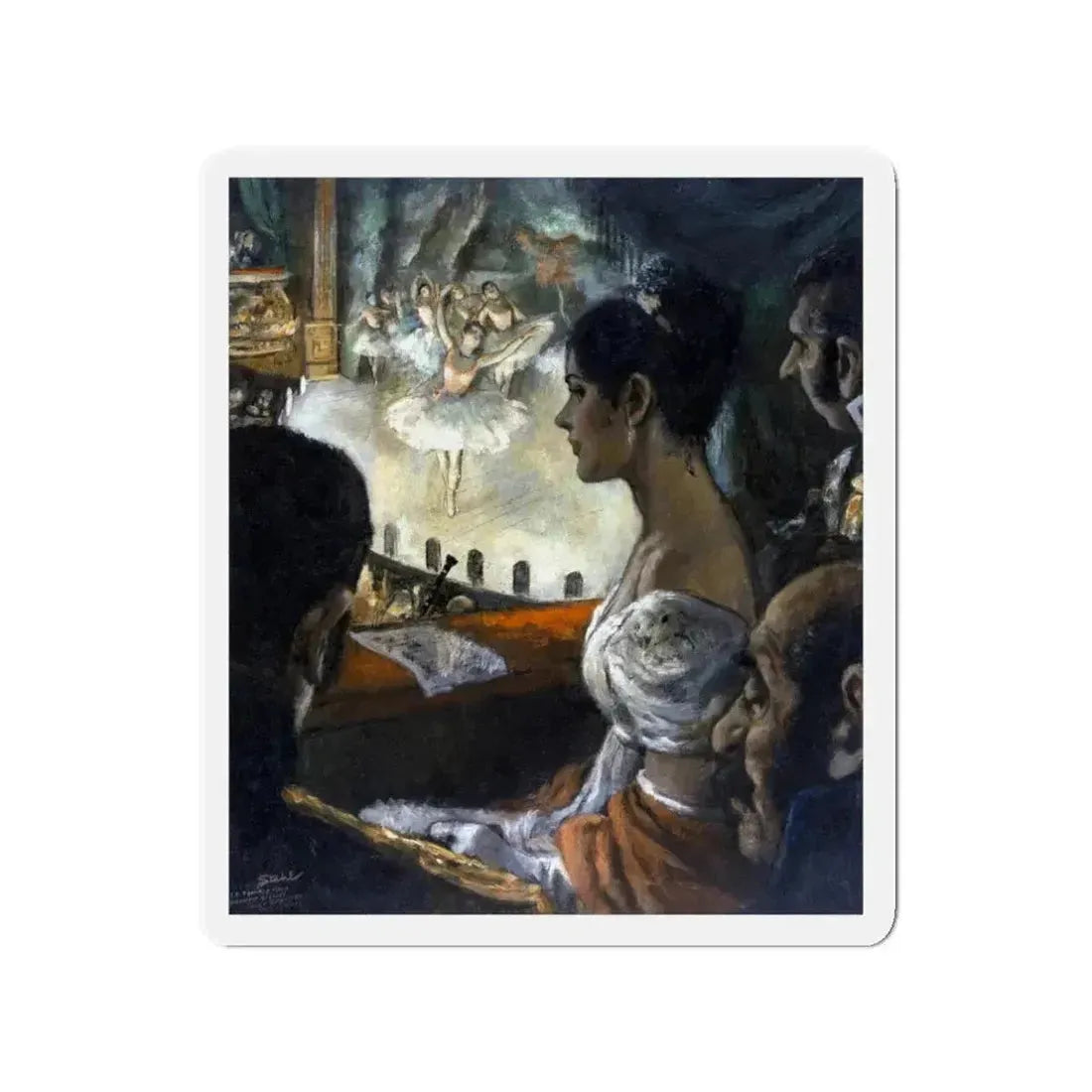 Ballet (1945) (Magazine Illustration) Refrigerator Magnet 3 Inch Die-Cut - The Sticker Space