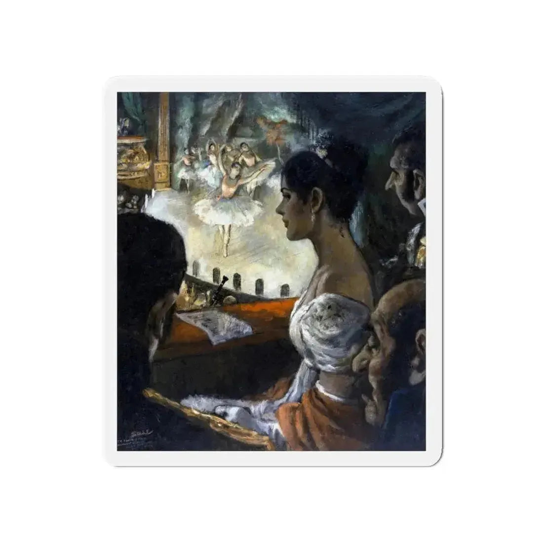 Ballet (1945) (Magazine Illustration) Refrigerator Magnet 4 Inch Die-Cut - The Sticker Space