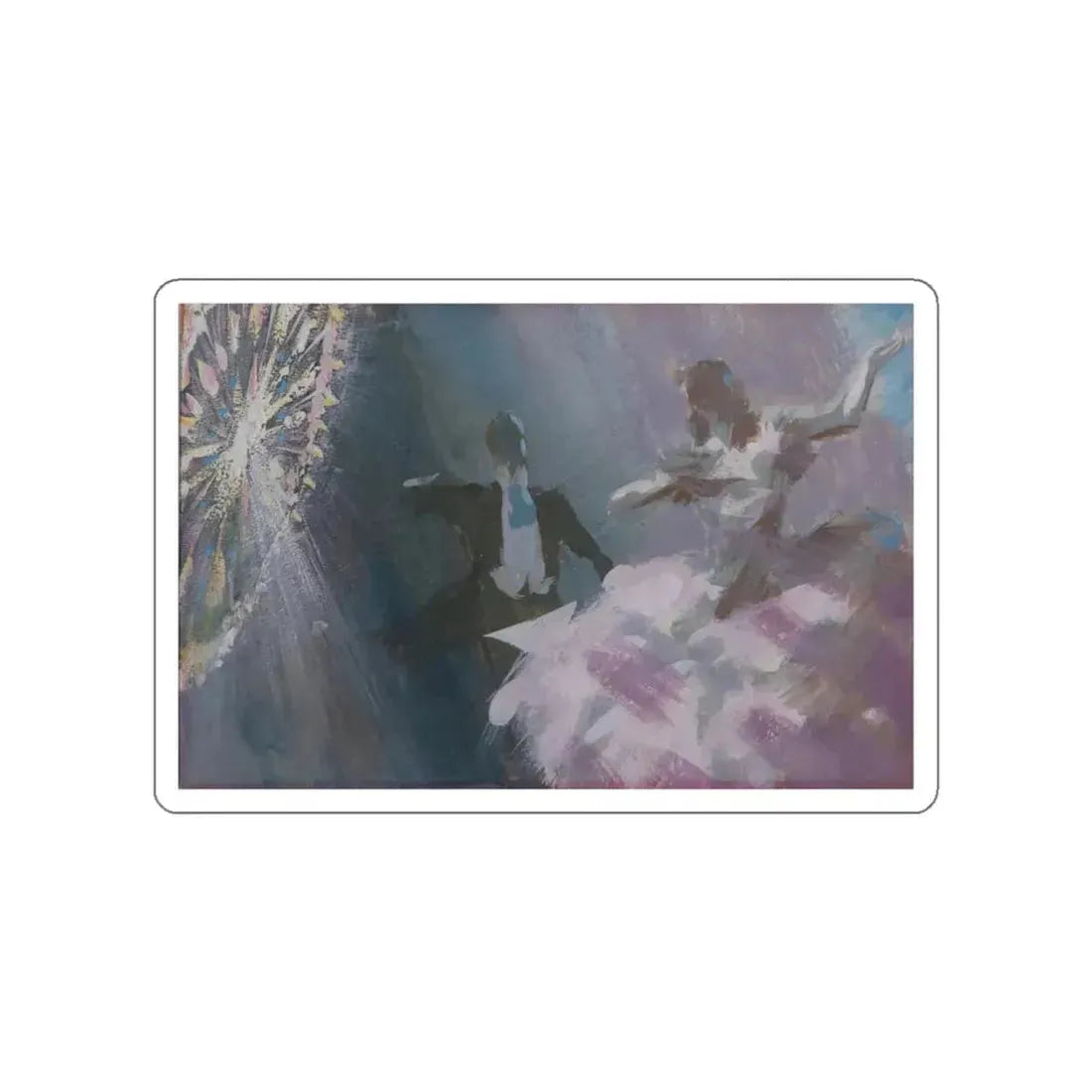 Ballroom dancers, from the collection of David A. Constable (ca. 1930s) (Magazine Illustration) STICKER Vinyl Die-Cut Decal White Die-Cut 4 Inch - The Sticker Space