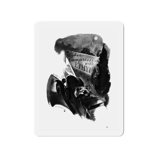 Ballyhoo 1931-11 Image 031 (Magazine Illustration) Refrigerator Magnet 2 Inch Die-Cut - The Sticker Space