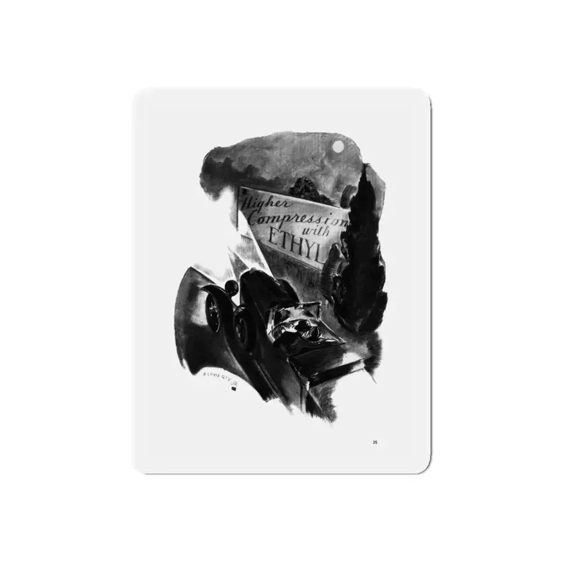 Ballyhoo 1931-11 Image 031 (Magazine Illustration) Refrigerator Magnet 4 Inch Die-Cut - The Sticker Space