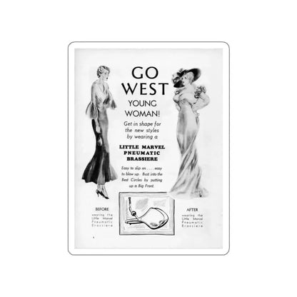 Ballyhoo 1934-01 Image 006 (Magazine Illustration) STICKER Vinyl Die-Cut Decal - The Sticker Space