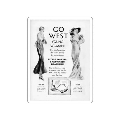 Ballyhoo 1934-01 Image 006 (Magazine Illustration) STICKER Vinyl Die-Cut Decal White Die-Cut 4 Inch - The Sticker Space