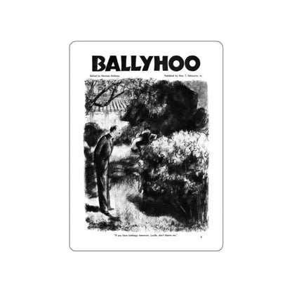 Ballyhoo 1934-01 Image 007 (Magazine Illustration) STICKER Vinyl Die-Cut Decal White Die-Cut 2 Inch - The Sticker Space