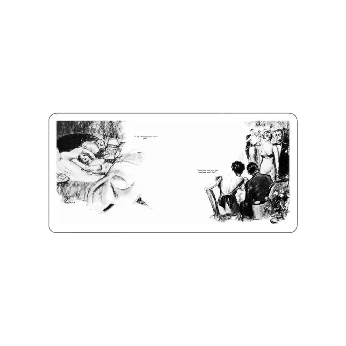 Ballyhoo 1934-01 Image 012-013 (Magazine Illustration) STICKER Vinyl Die-Cut Decal White Die-Cut 3 Inch - The Sticker Space