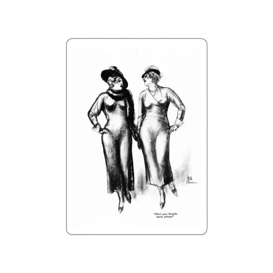 Ballyhoo 1934-02 Image 008-009 (Magazine Illustration) STICKER Vinyl Die-Cut Decal White Die-Cut 2 Inch - The Sticker Space