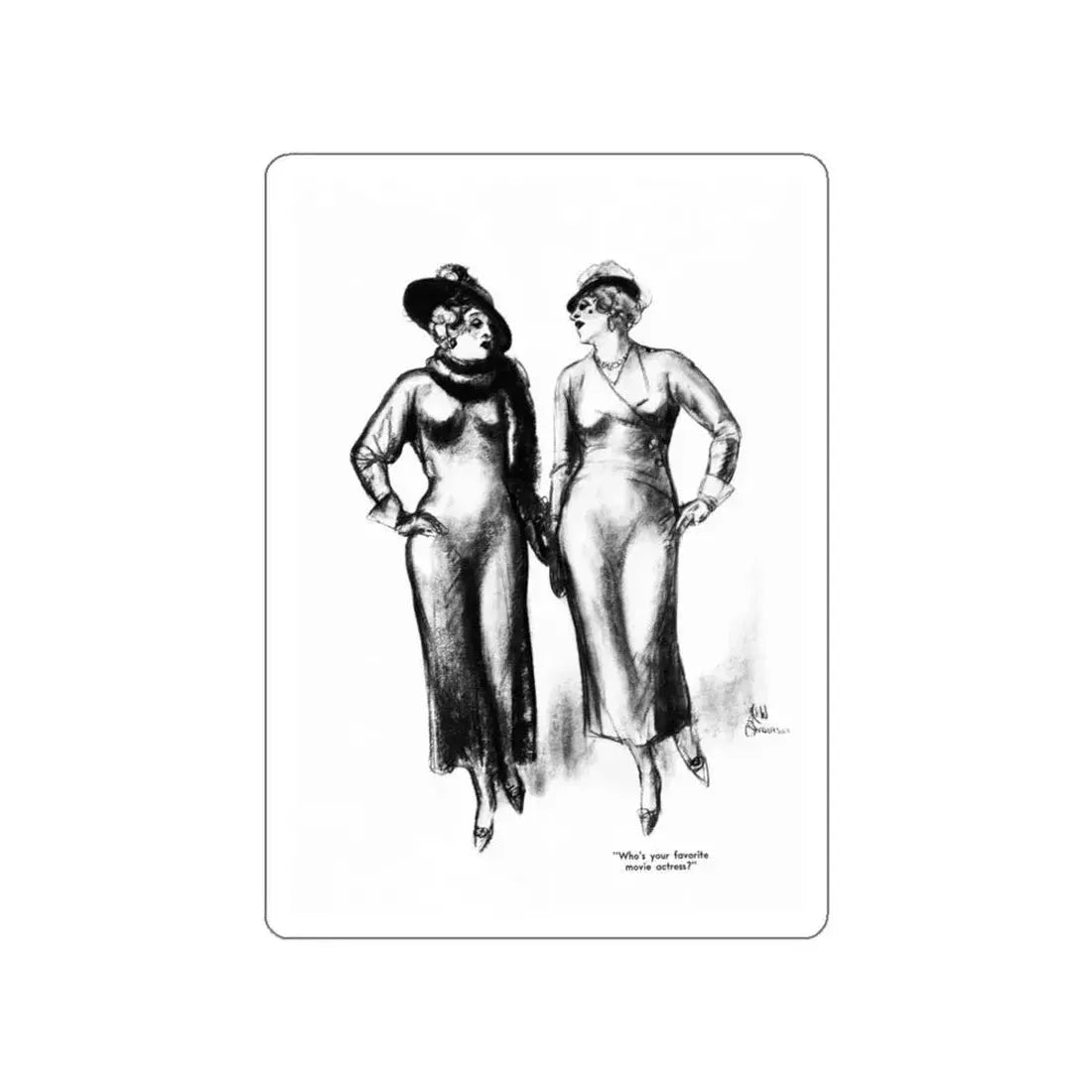 Ballyhoo 1934-02 Image 008-009 (Magazine Illustration) STICKER Vinyl Die-Cut Decal White Die-Cut 3 Inch - The Sticker Space