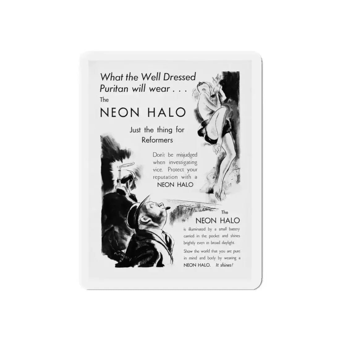 Ballyhoo 1934-03 Image 003 (Magazine Illustration) Refrigerator Magnet - The Sticker Space