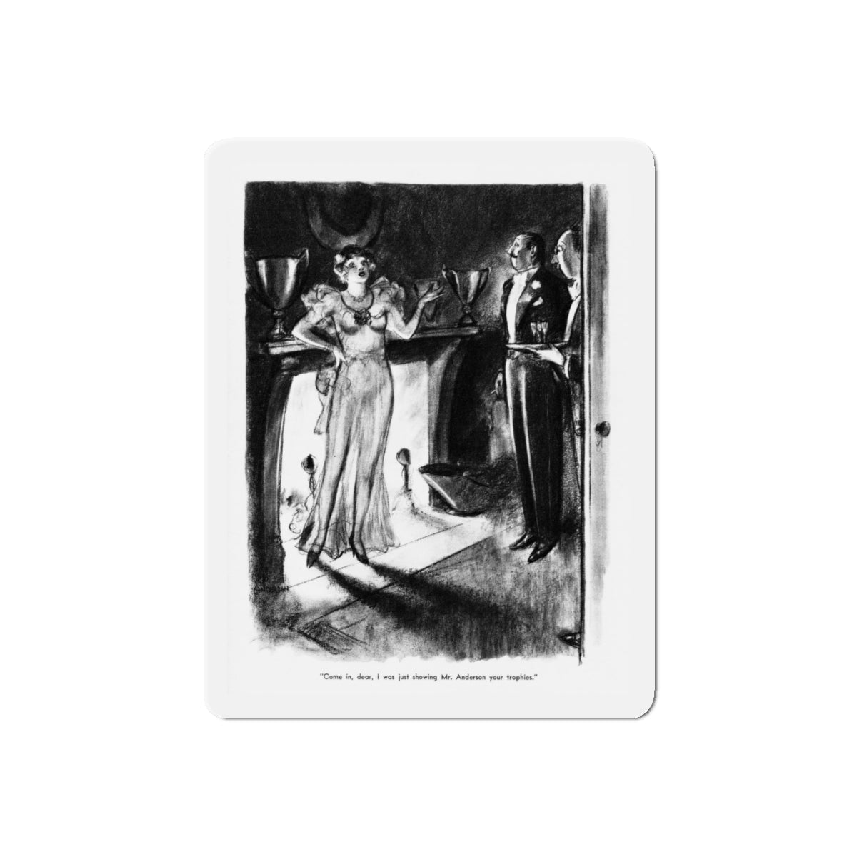 Ballyhoo 1934-03 Image 030 (Magazine Illustration) Refrigerator Magnet-5" x 5"-The Sticker Space