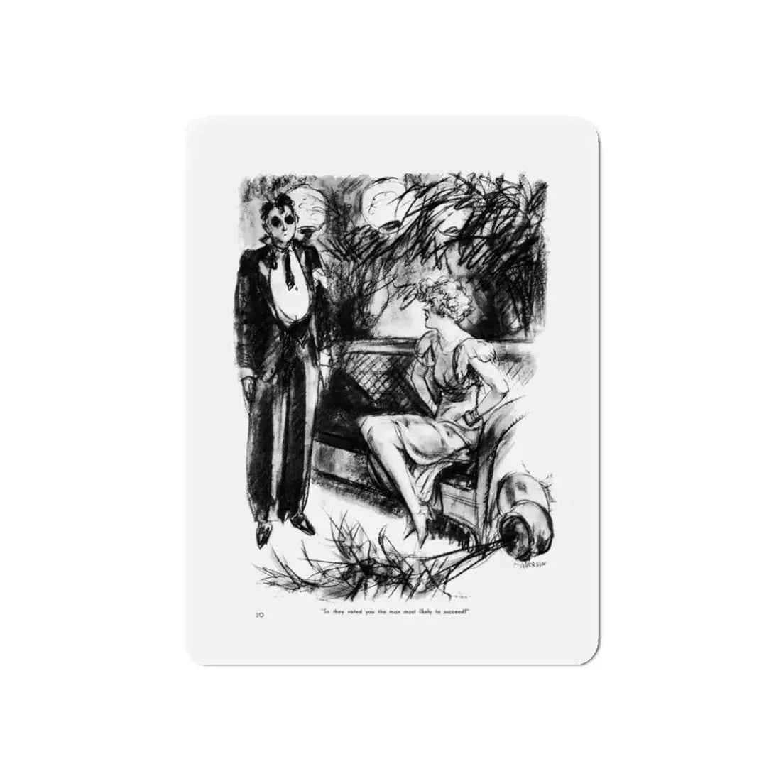 Ballyhoo 1934-07 Image 022 (Magazine Illustration) Refrigerator Magnet - The Sticker Space