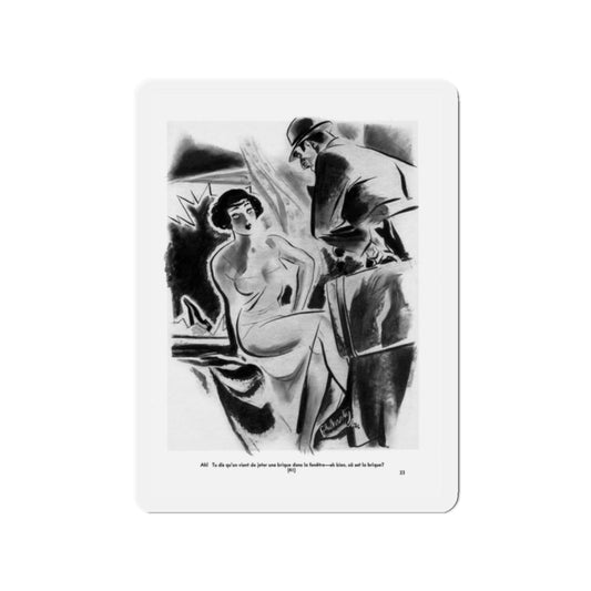 Ballyhoo 1935-02 Image 025 (Magazine Illustration) Refrigerator Magnet-2" x 2"-The Sticker Space