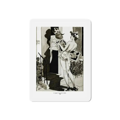 Ballyhoo Magazine Illustration, February 1935 (Magazine Illustration) Refrigerator Magnet 4 Inch Die-Cut - The Sticker Space