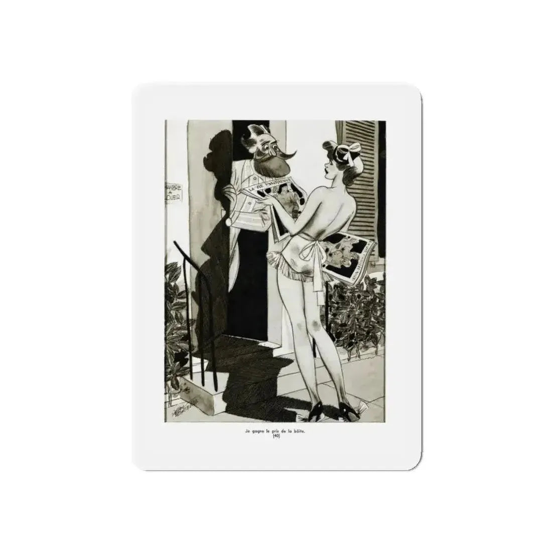 Ballyhoo Magazine Illustration, February 1935 (Magazine Illustration) Refrigerator Magnet - The Sticker Space